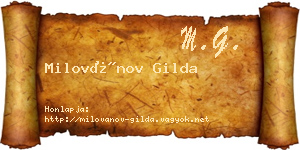 Milovánov Gilda névjegykártya